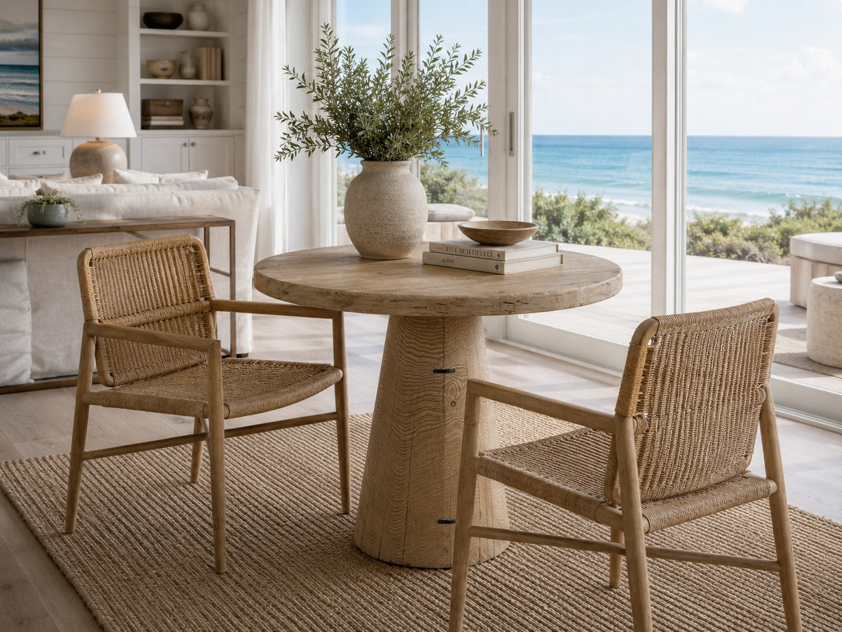 Catania 32" Round Table Weathered Natural