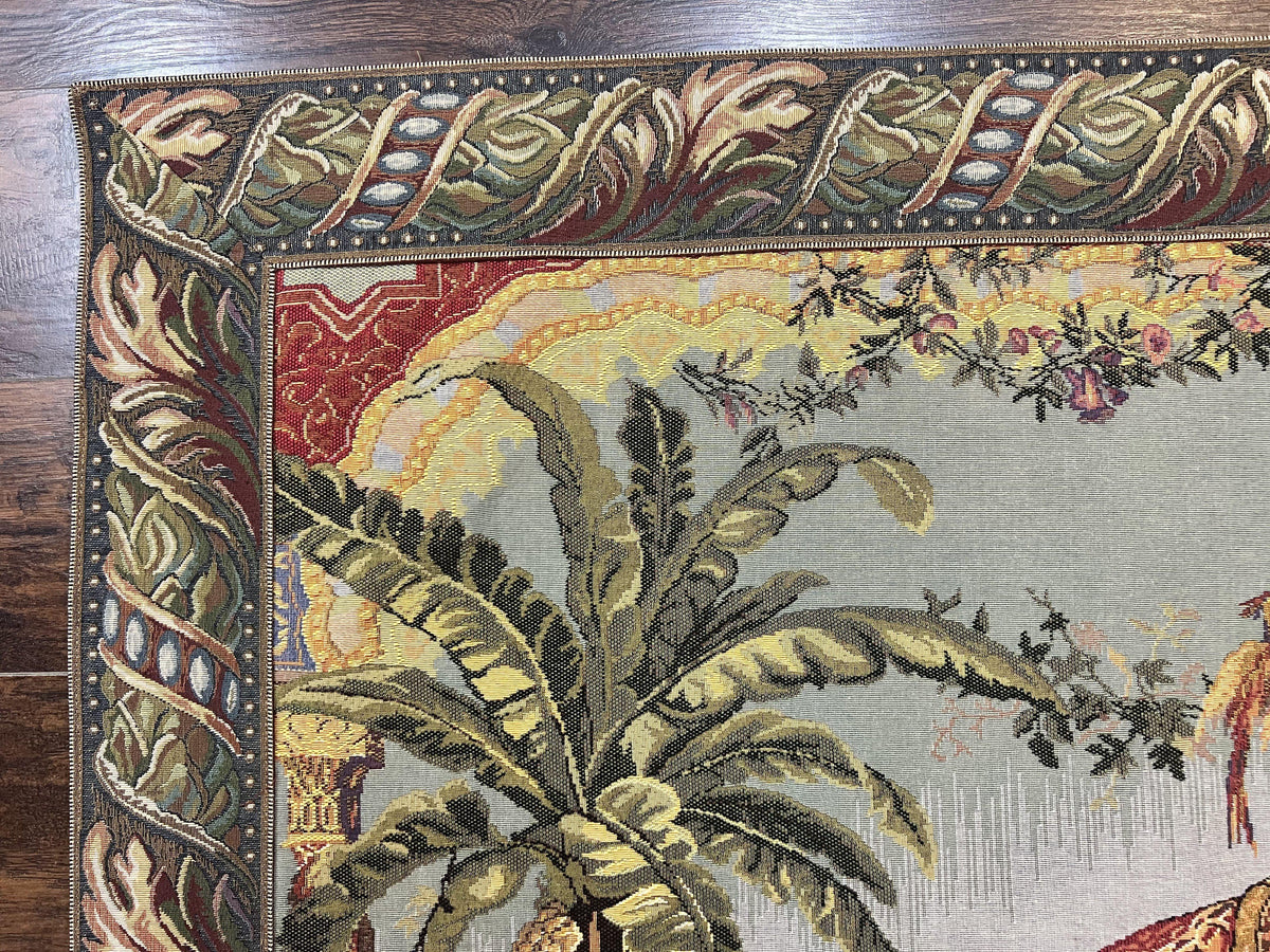Vintage Tapestry 4 x 5.6, Adorned Elephant Pictorial - Jewel Rugs, view 6