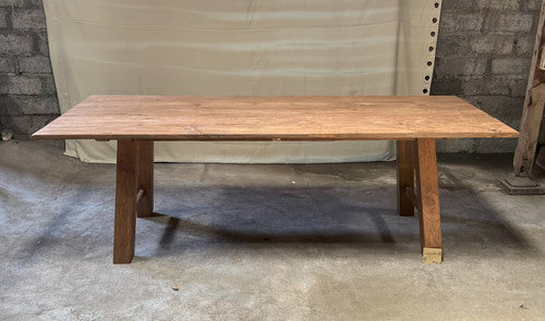 Approx. 95" Long Dining Table Reclaimed Teak Wood Weathered Natural image 2