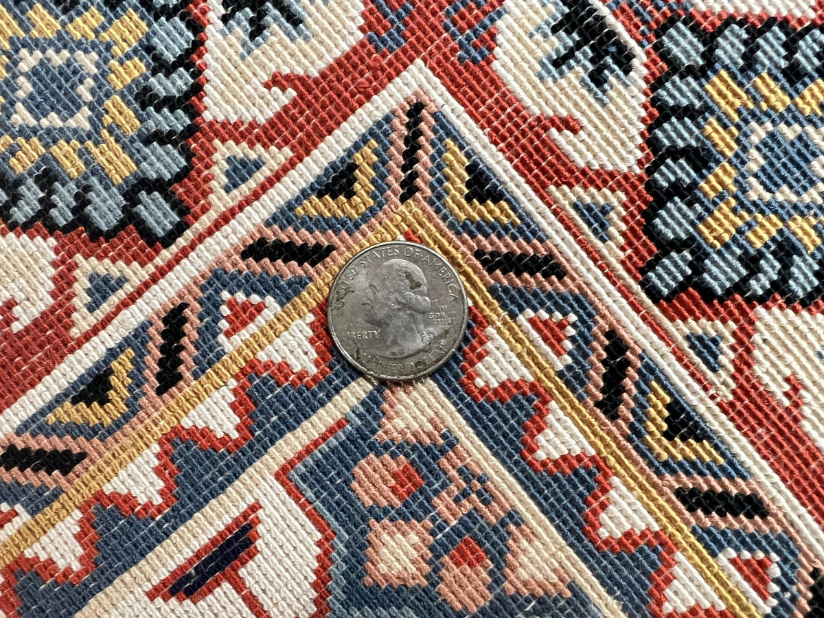 Turkish Kayseri Silk Rug 4x6, Hand Knotted Handmade Vintage Allover Pattern, Fine Silk Oriental Carpet 4 x 6 ft, Traditional Rug, Cream - Jewel Rugs, view 10