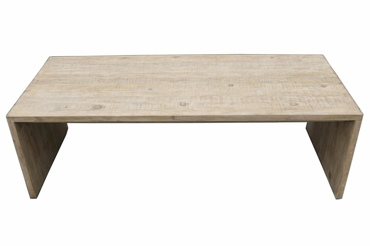 Waterfall Dining Table | Reclaimed Natural Pinewood
