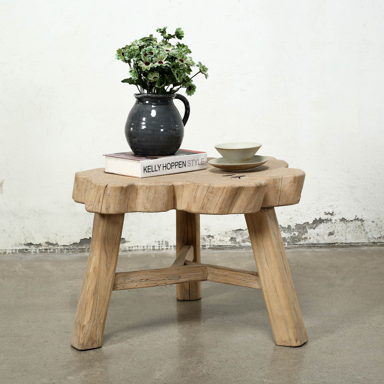 Live Edge Elmwood Side Table Approx. 17-24 Inches wide image