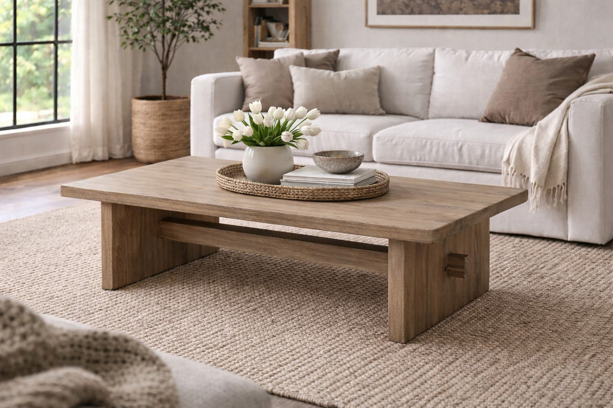 Approx.60 Inches Taranto Coffee Table Weathered Natural