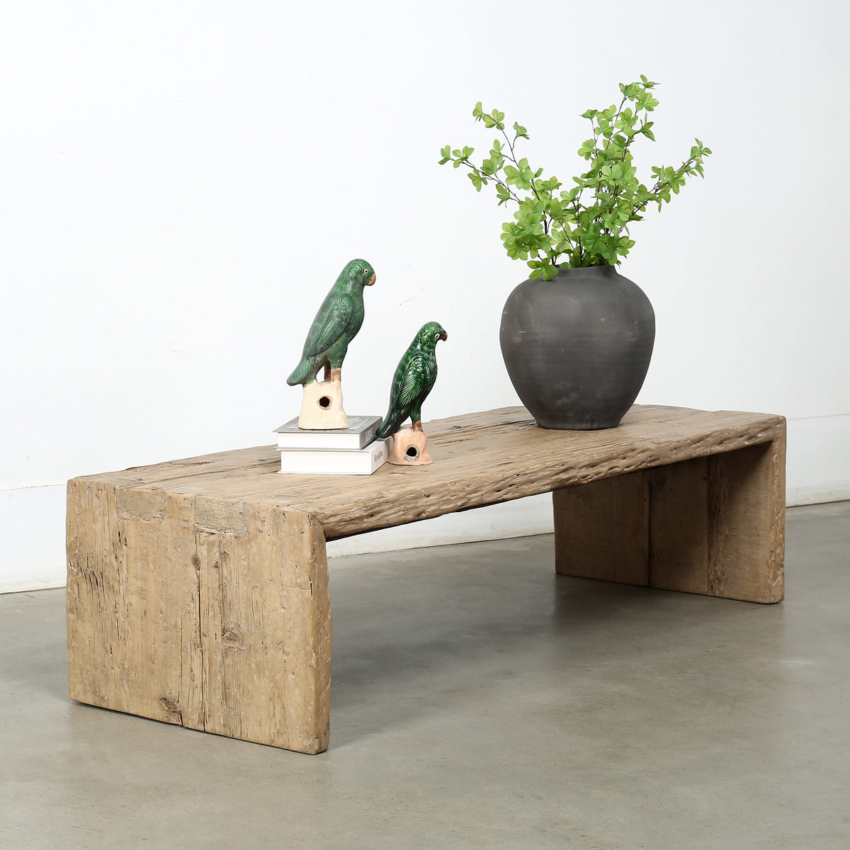 Approx.60 Inches Rustic Vintage Waterfall Coffee Table Weathered Natural