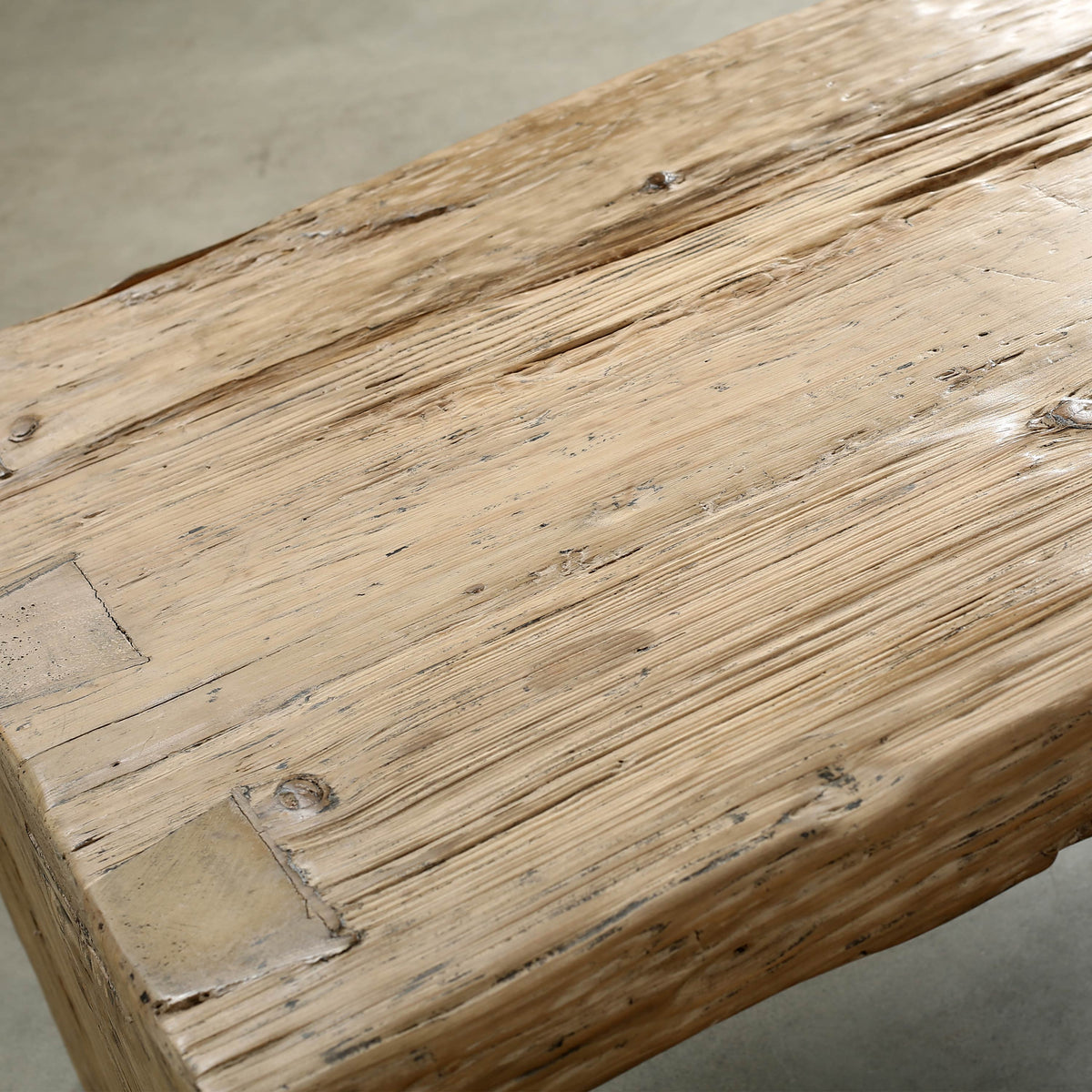 Approx.60 Inches Rustic Vintage Waterfall Coffee Table Weathered Natural