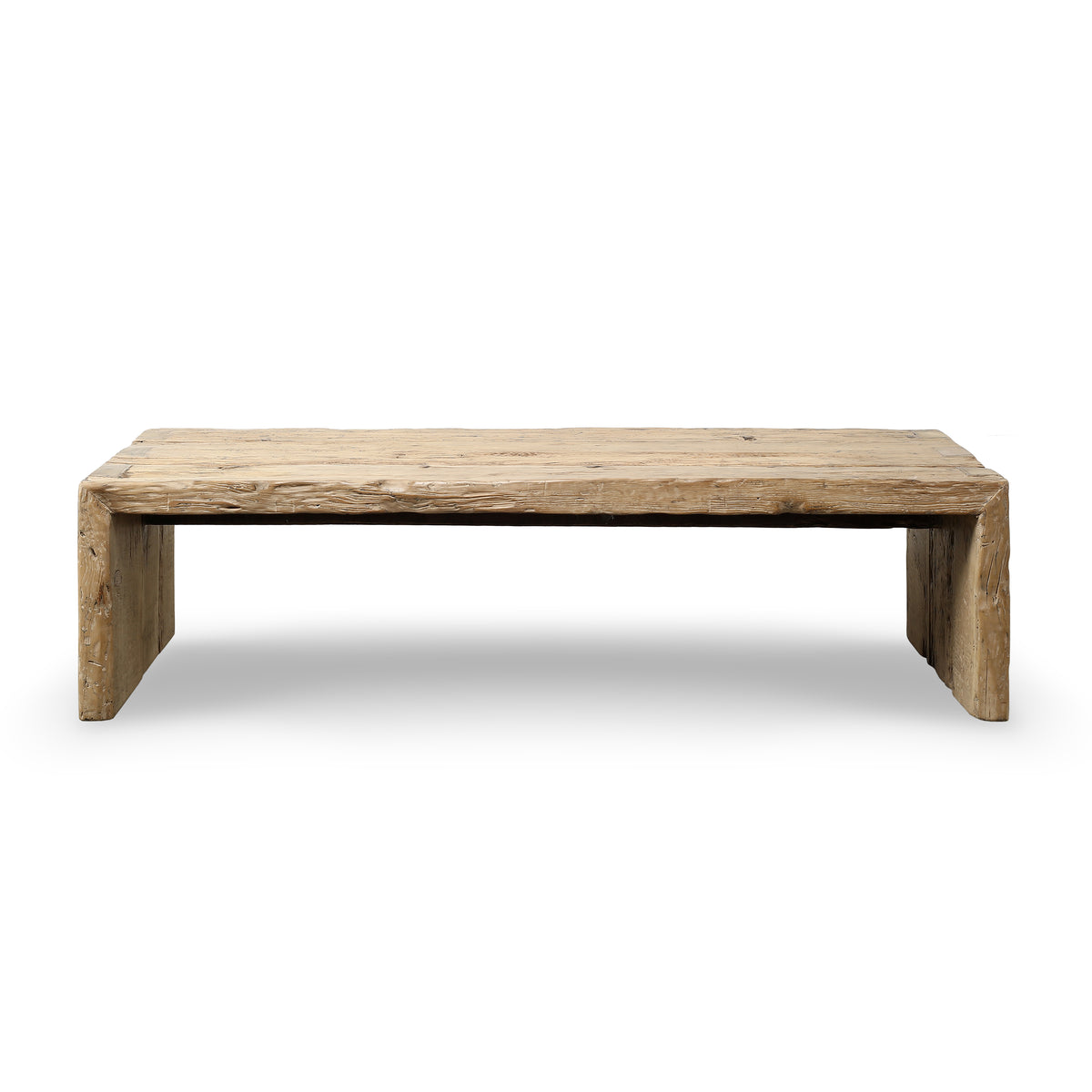 Approx.60 Inches Rustic Vintage Waterfall Coffee Table Weathered Natural