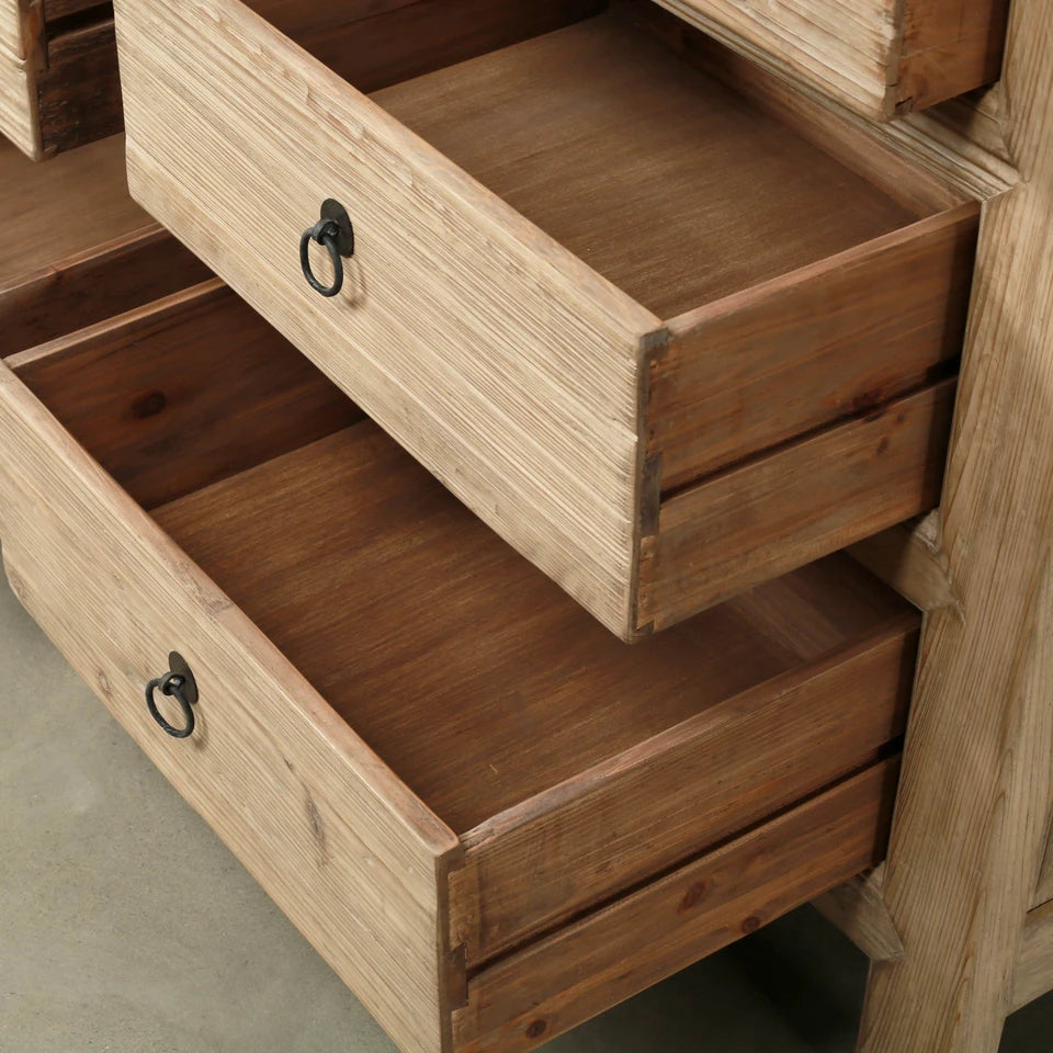 Six Drawer Chest | Weathered Natural Solid Pine