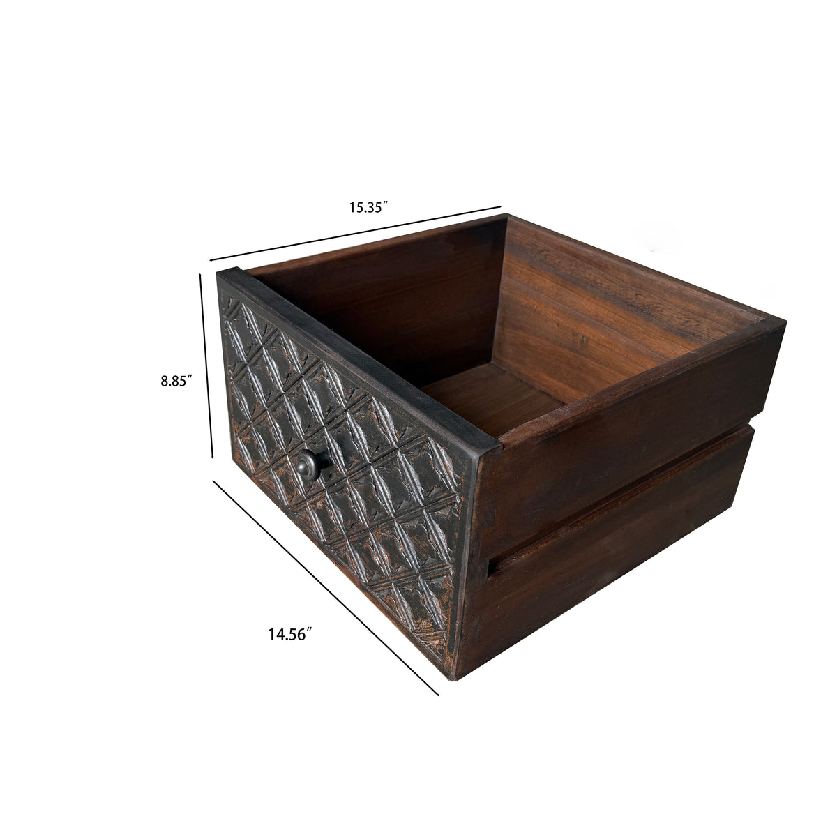 Ravenna Hand-Carved Apothecary Console – 93" Distressed Black