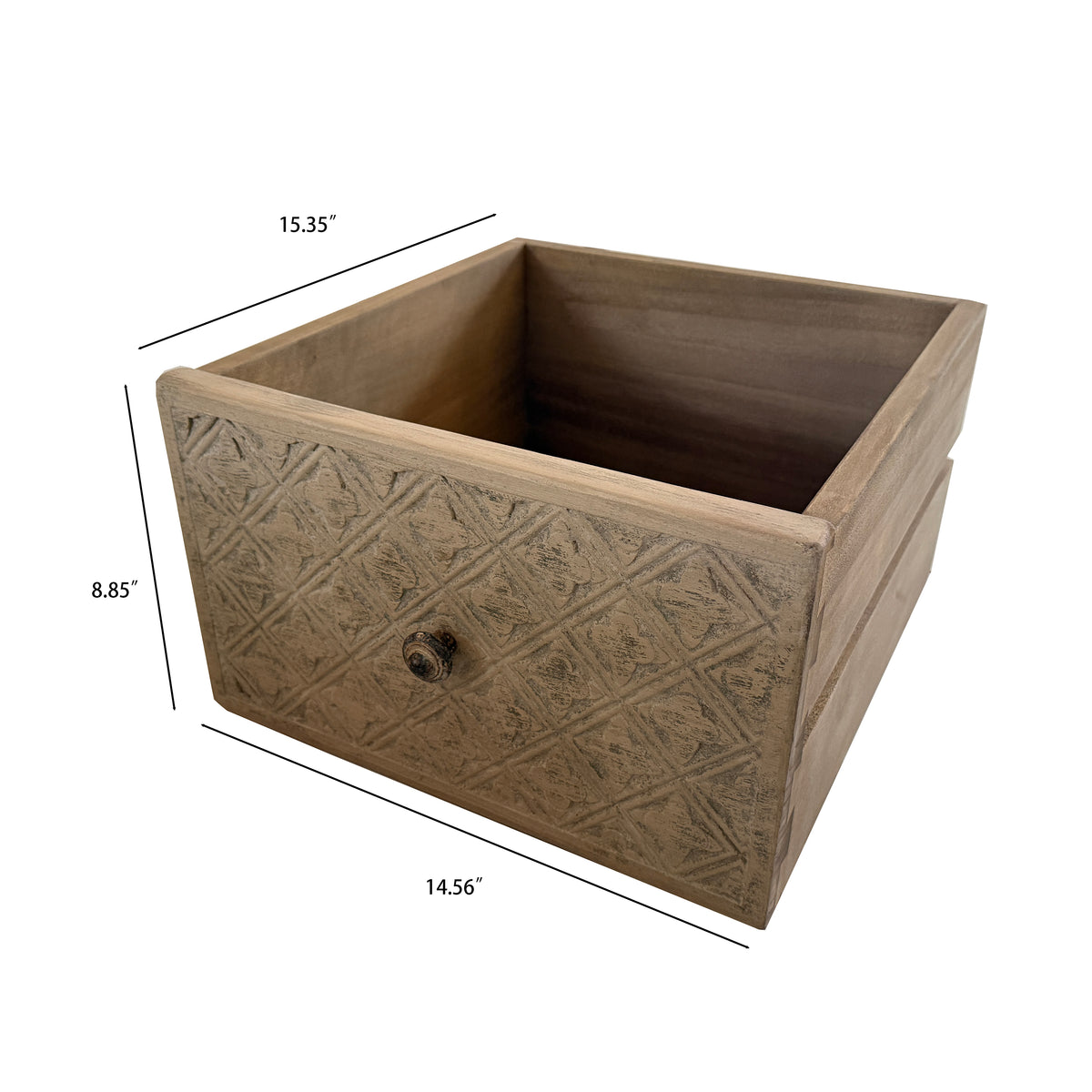 Ravenna Hand-Carved Apothecary Console – 93" Weathered Gray