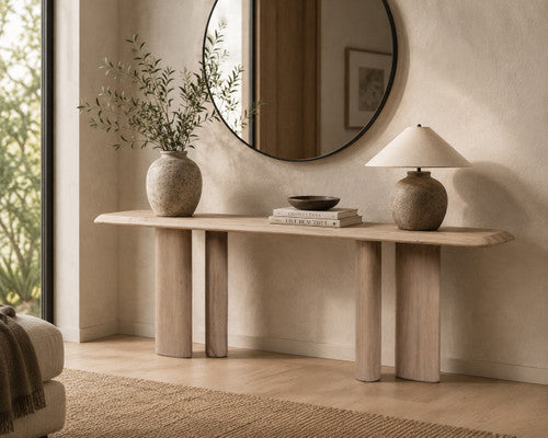 Sorrento Console Table-94" Weathered Natural image 2
