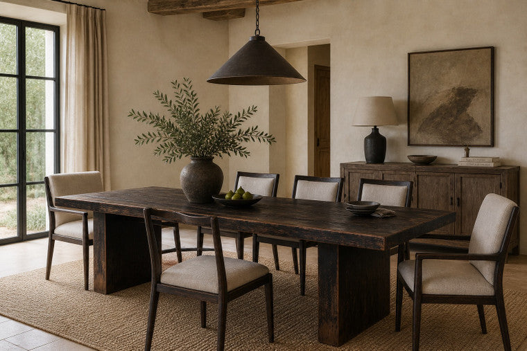 Bari Dining Table-94" Distressed Black image 3
