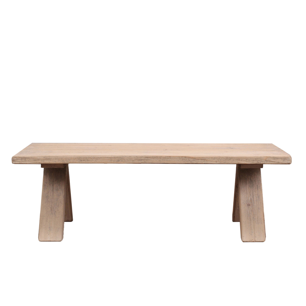 55" Long Rimini Coffee Table with Cross Leg Weathered Gray