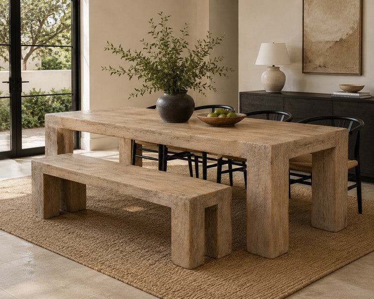 84" Long Ravello Dining Table Weathered Gray image 3