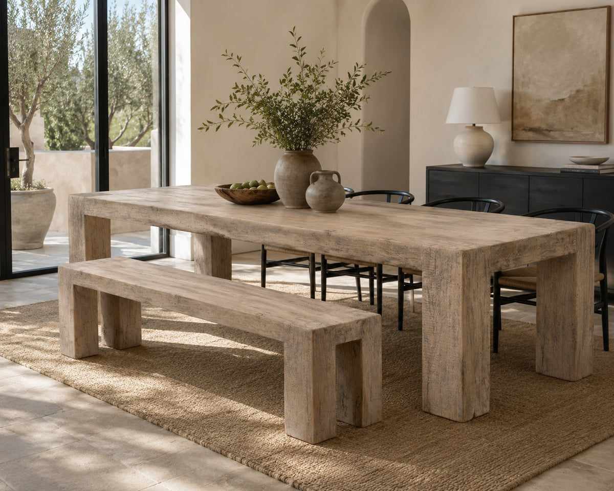 80 Inches Long Ravello Bench Weathered Gray