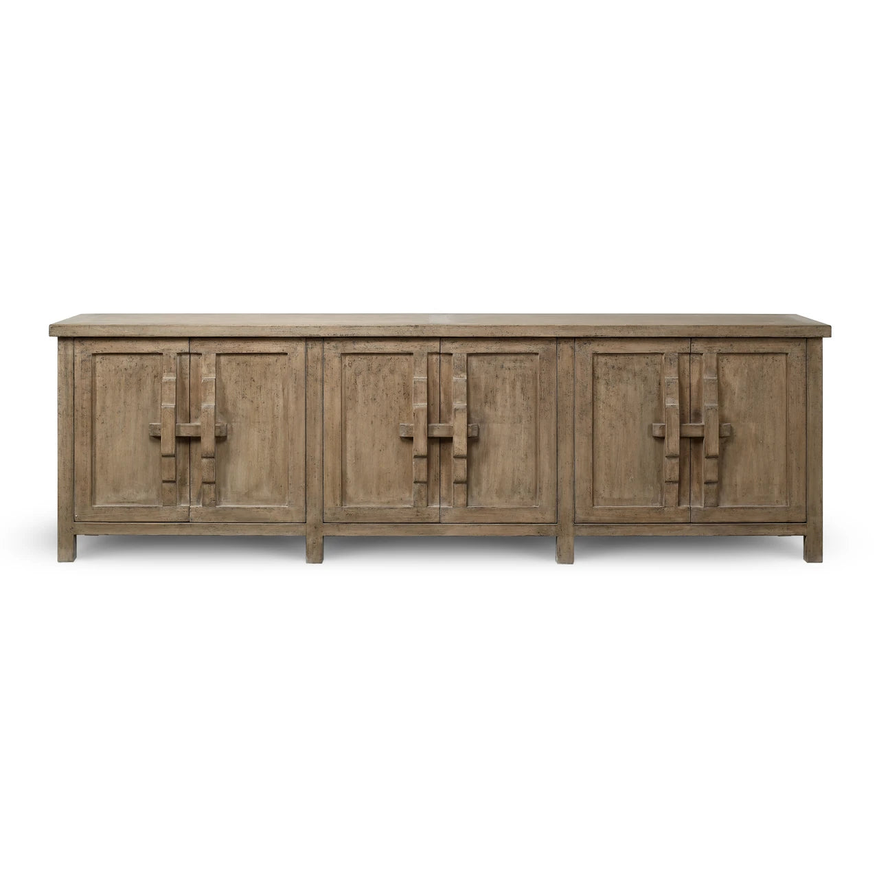 Nico Six Door Sideboard | Weathered Natural Reclaimed Wood