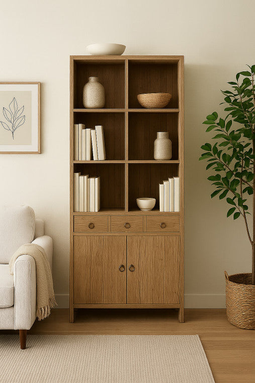 Approx. 79 Inches High Reclaimed Pine Shelf Warm Wood Tone image 3