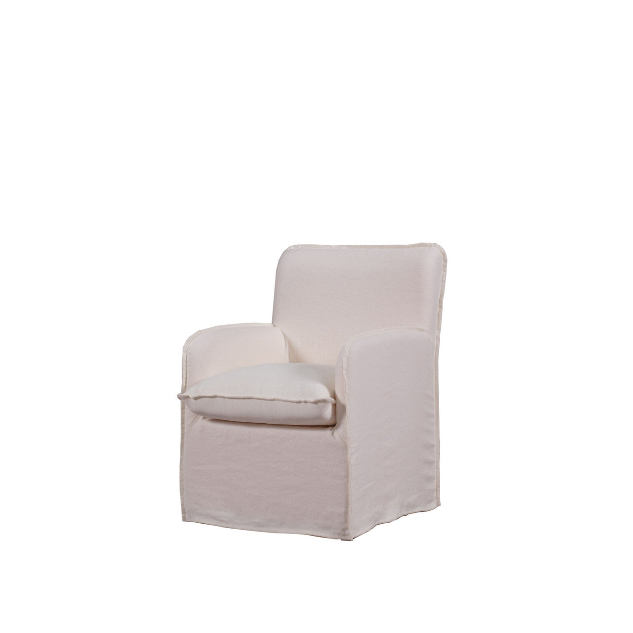 Peninsula Slipcover Dining Chair Wash Linen White image