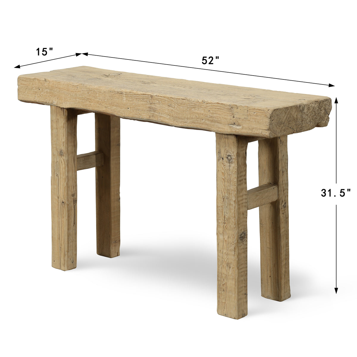 Seaside Slab Console-52" Wide Weathered Natural