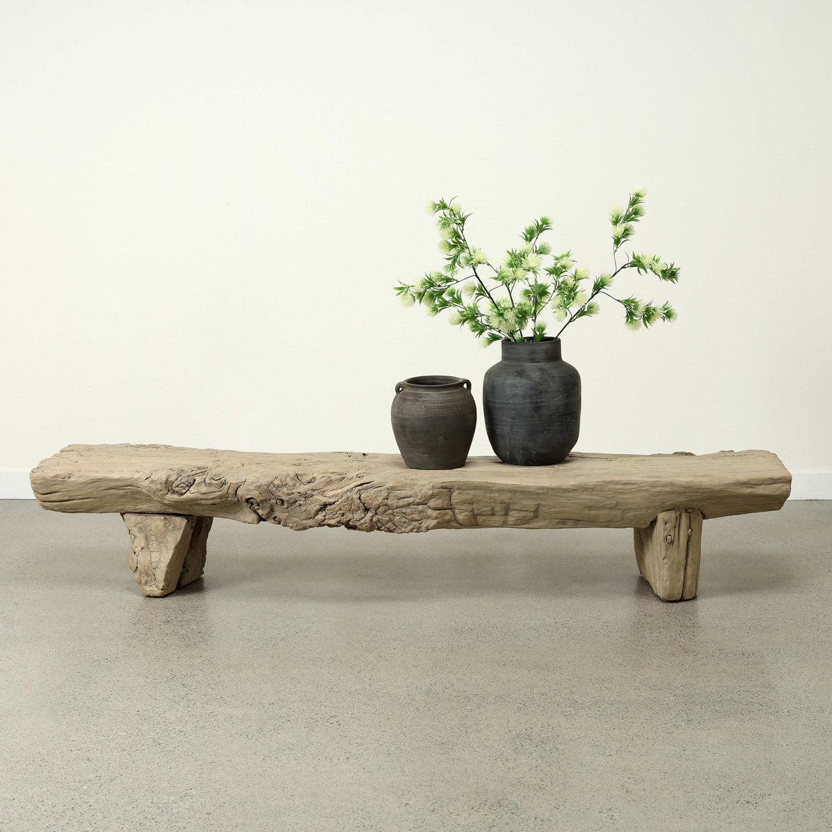 Approx. 80" W 20"D Ancient River Slab Bench Weathered Natural