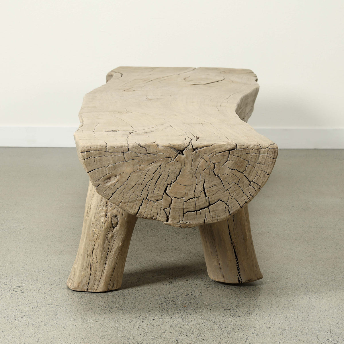 Approx. 87" W 23"D Live Edge Log Coffee Table Weathered Natural