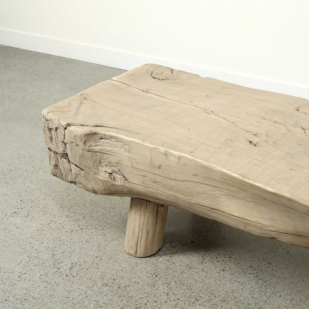 Approx. 87" W 23"D Live Edge Log Coffee Table Weathered Natural