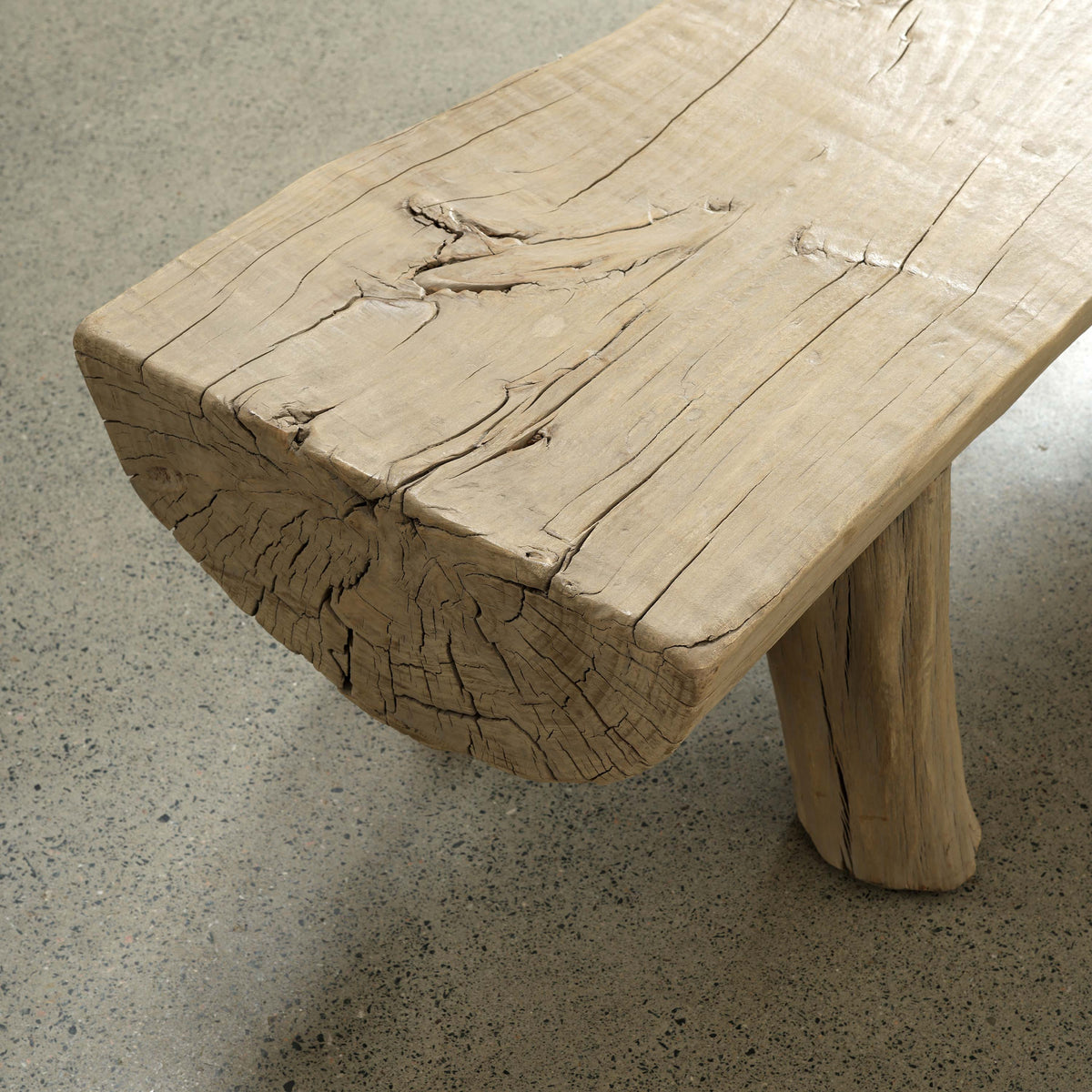 Approx. 87" W 23"D Live Edge Log Coffee Table Weathered Natural