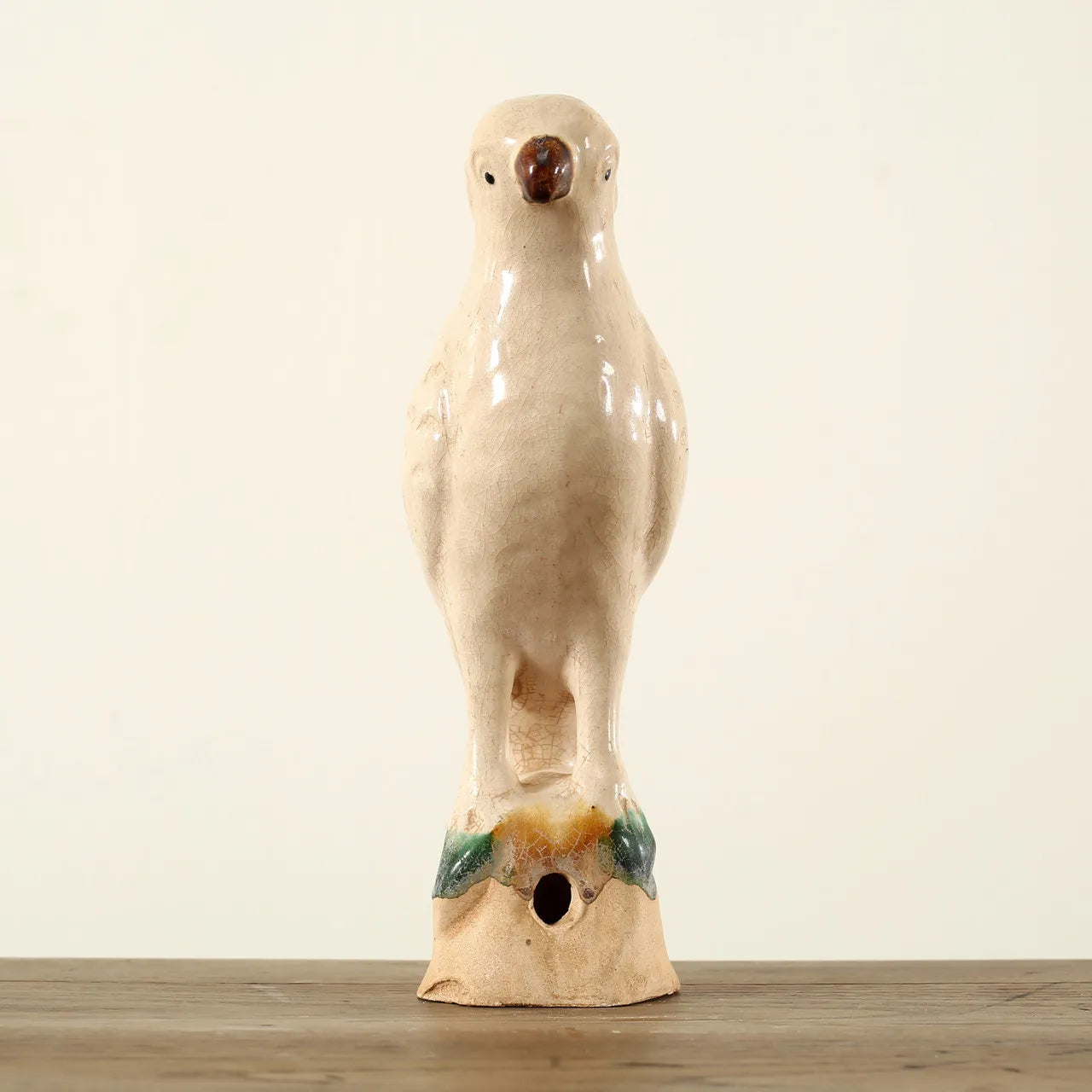 Creamy White Glazed Parrot Medium image 1