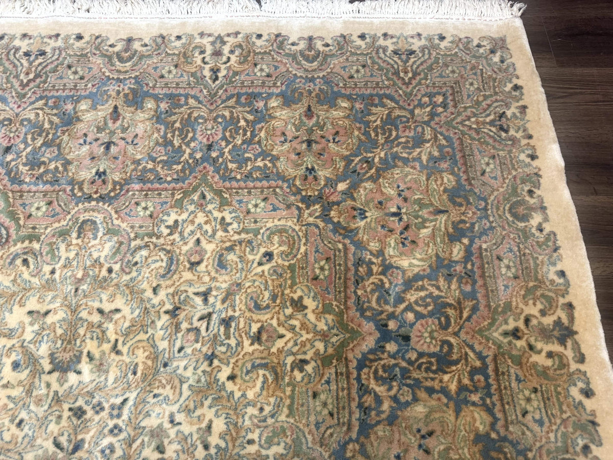 Palace Size Persian Kerman Rug 12x18, Floral Semi Open Field, Signed, Fine 240 KPSI - Jewel Rugs, view 7