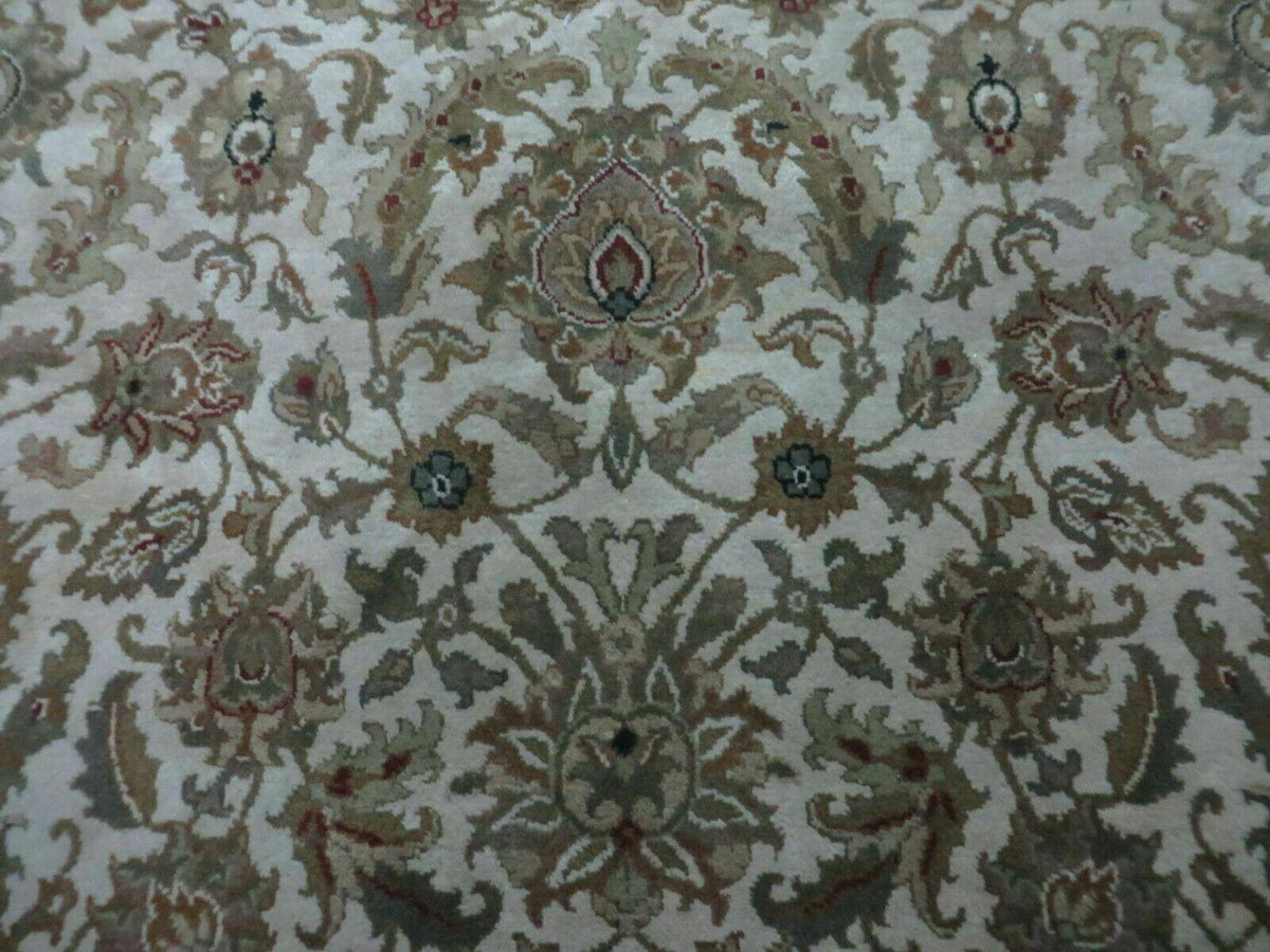 6' X 9' Vintage Handmade India Top Quality Jaipur Floral Oriental Tea Wash Nice - Jewel Rugs, view 11