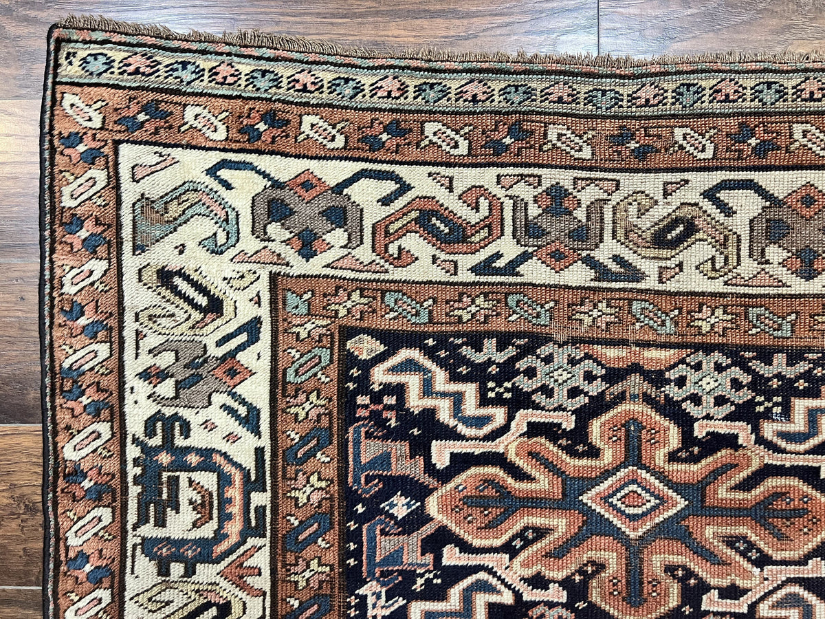 Antique Persian Tribal Runner Rug 4.6 x 9.8, Kurdish Runner, Rug for Hallway or Kitchen, 1920s Carpet, Wool Handmade Rug - Jewel Rugs, view 6