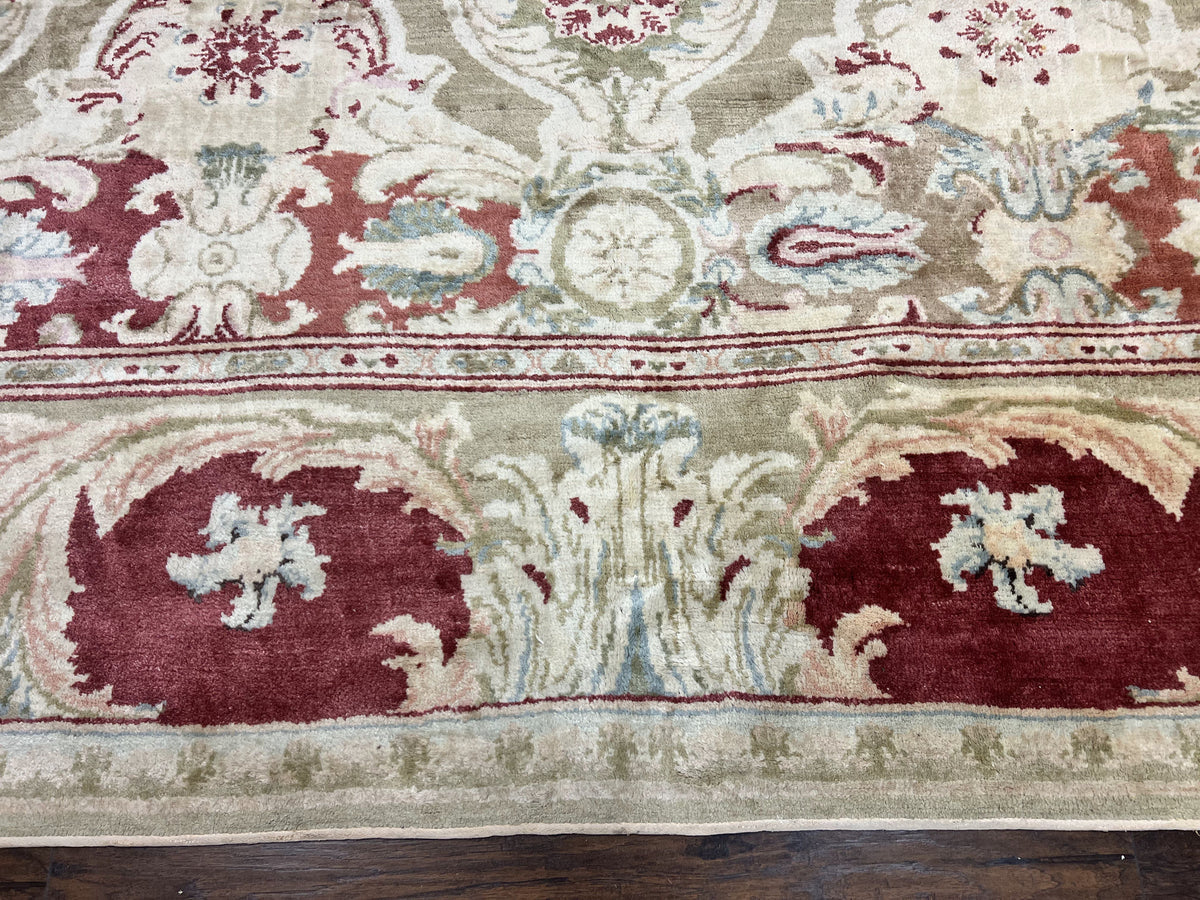 Large Egyptian Oushak Rug 12x21, Wool Handmade Vintage Carpet, Allover Pattern, Oversized 12 x 21 ft Traditional Rug - Jewel Rugs, view 5