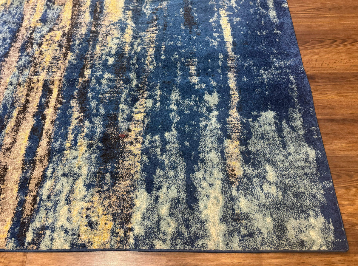 Modern Abstract Blue Area Rug 8x11 ft - Jewel Rugs, view 10