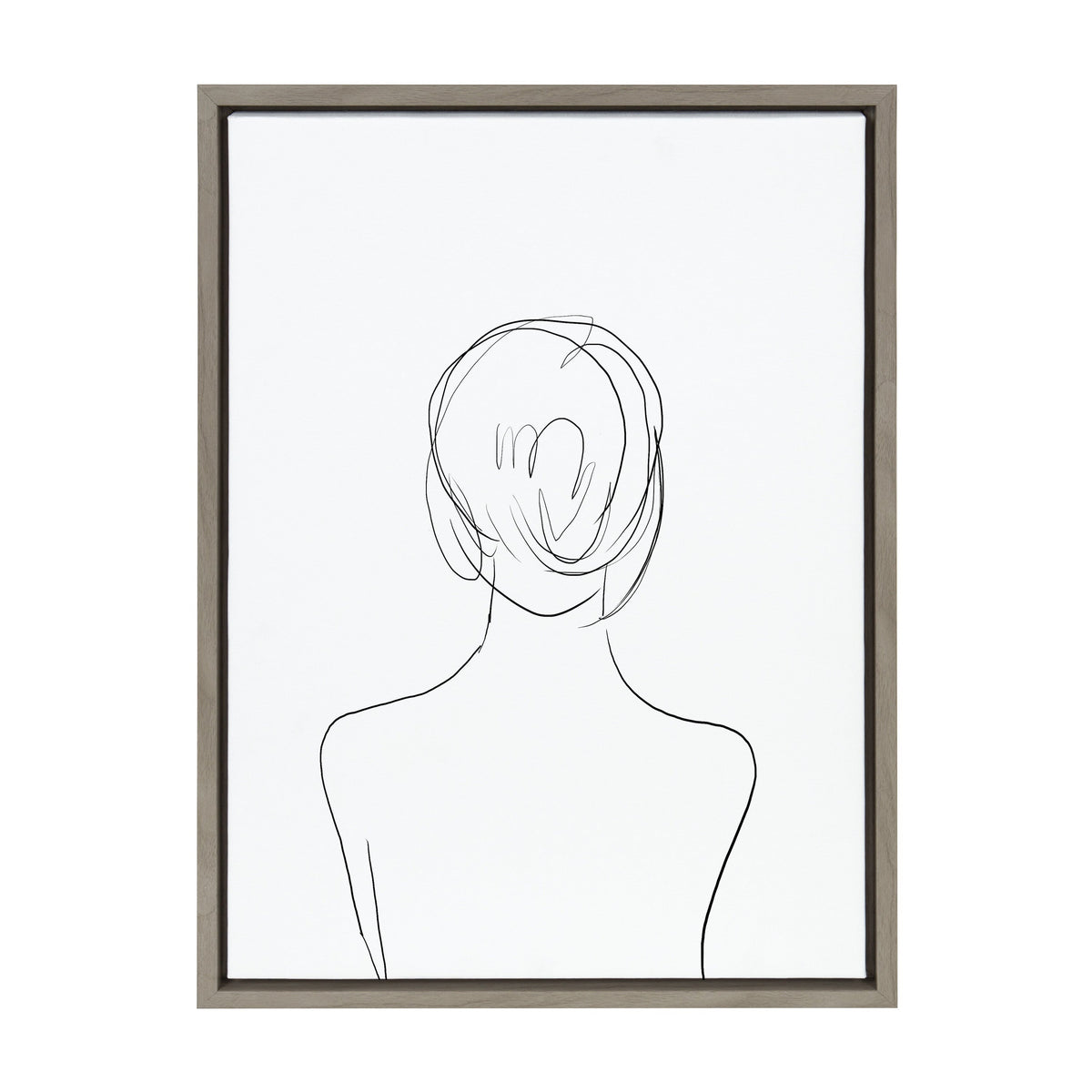 Sylvie Minimalist Woman Framed Canvas by Teju Reval
