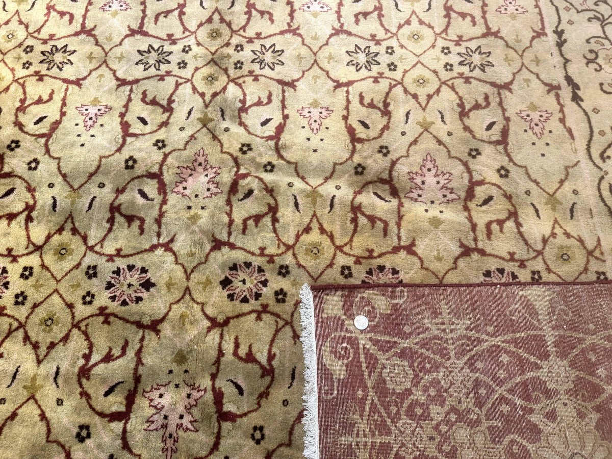 Pak Persian Rug 8x10, Allover Pattern, Gold-Tan, Fine 200 KPSI - Jewel Rugs, view 11