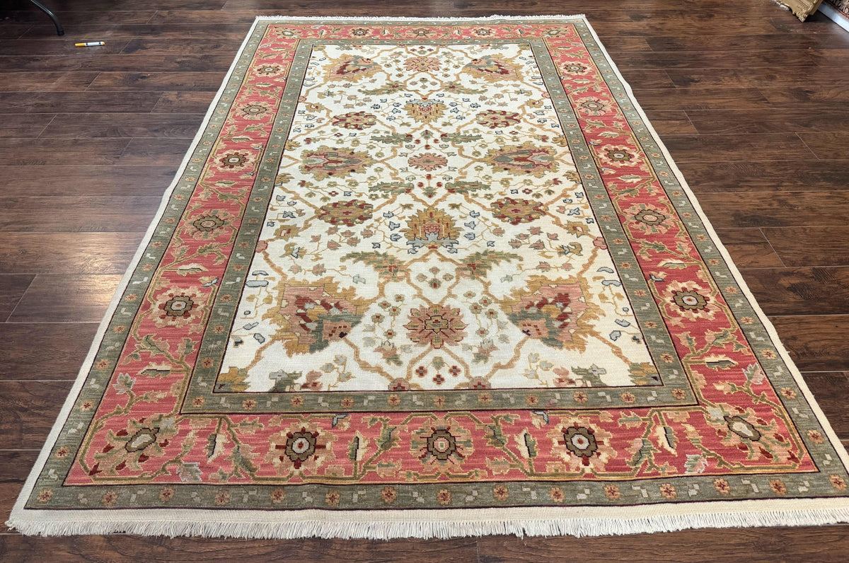 Flatweave Soumak Rug 6x9, Nourison Rug, Wool Handmade, Floral, Ivory - Jewel Rugs, view 13