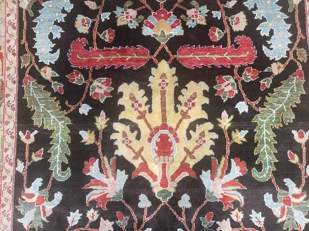 Peshawar Rug, 6x9 Rug, Hand Knotted Wool Area Rug, Black and Silver Rug, Unique Oriental Carpet, Handmade, Medium Sized Rug, Persian Rug - Jewel Rugs, view 7