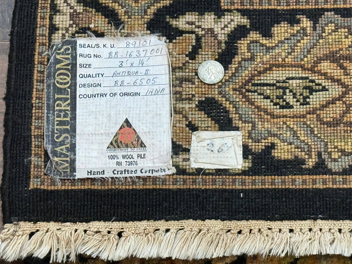 Indian Runner Rug 3x14, Panel Design, Oriental Carpet for Hallway - Jewel Rugs, view 10