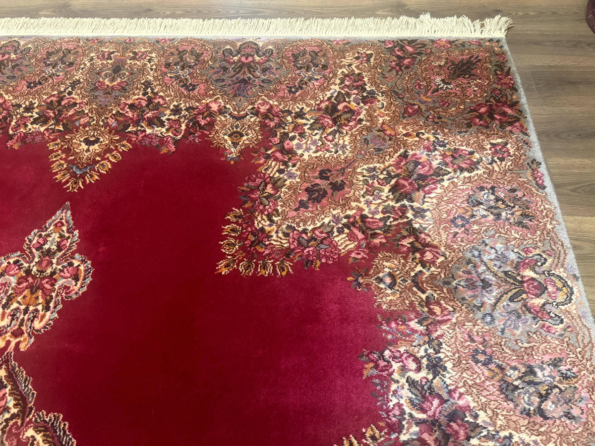 Karastan Rug 8.8 x12 Red Kirman #762, Original 700 Series, Vintage Karastan Carpet, Discontinued Karastan Rug, Karastan Wool Area Rug - Jewel Rugs, view 8