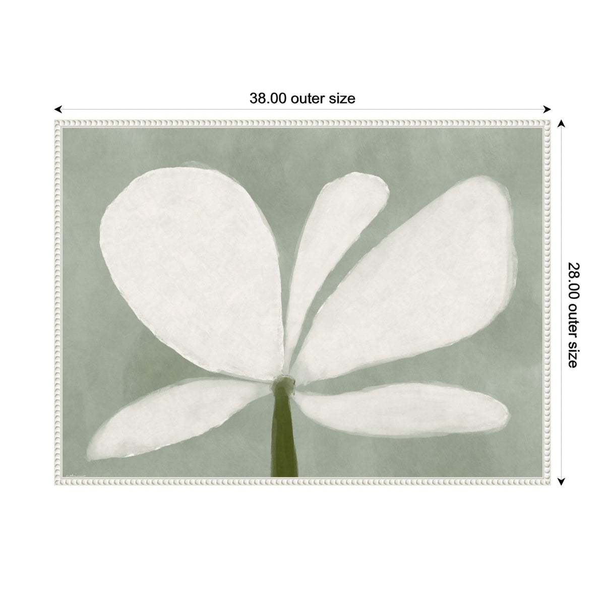 White Floral No. 2 by Gabrielly Guedes Framed Canvas Wall Art Print