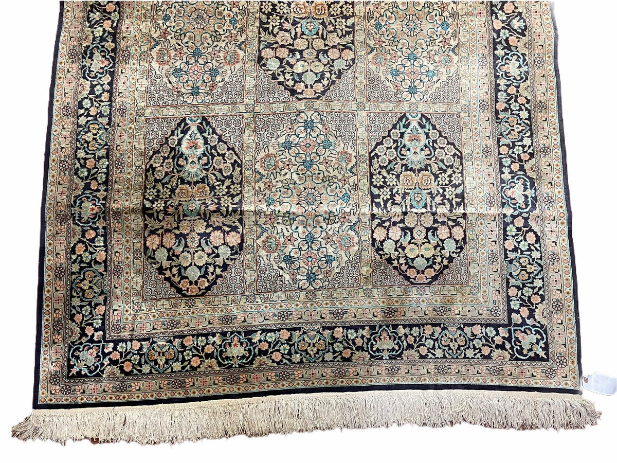 4' X 6' Vintage Fine Hand Made Turkish Oriental Silk Rug 400 KPSI Wow - Jewel Rugs, view 6