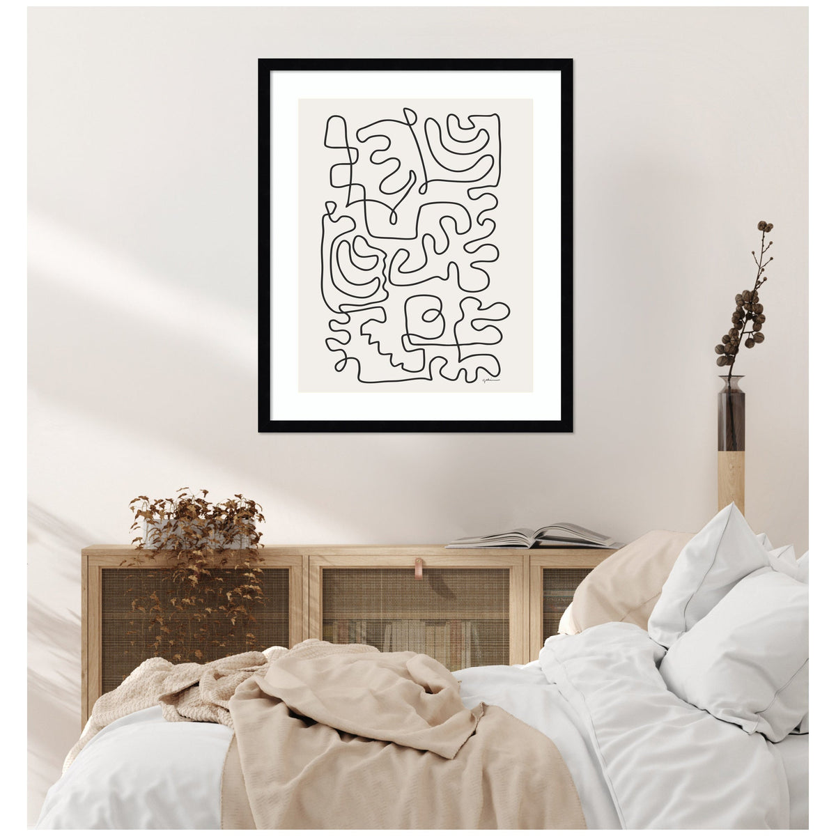 Connected Lines by Gabrielly Guedes Framed Wall Art Print