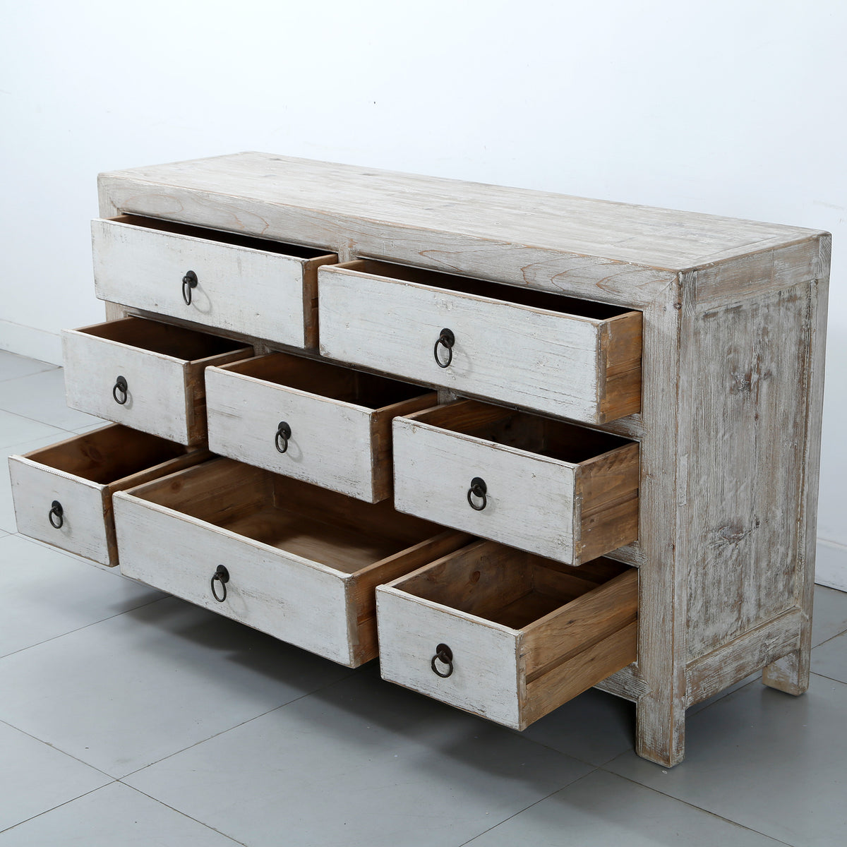 Amalfi Two Tones Chest of Drawers Antique off white 63x18x35