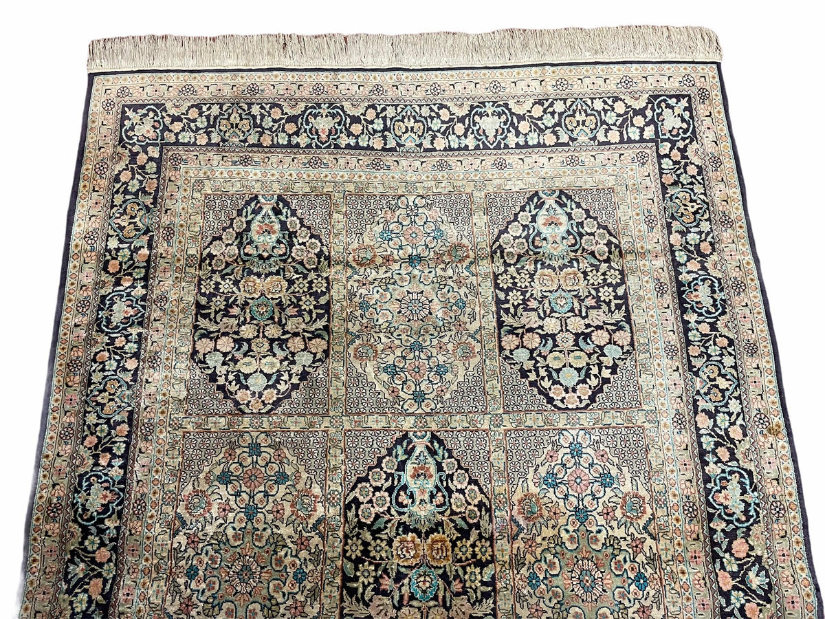 4' X 6' Vintage Fine Hand Made Turkish Oriental Silk Rug 400 KPSI Wow - Jewel Rugs, view 4