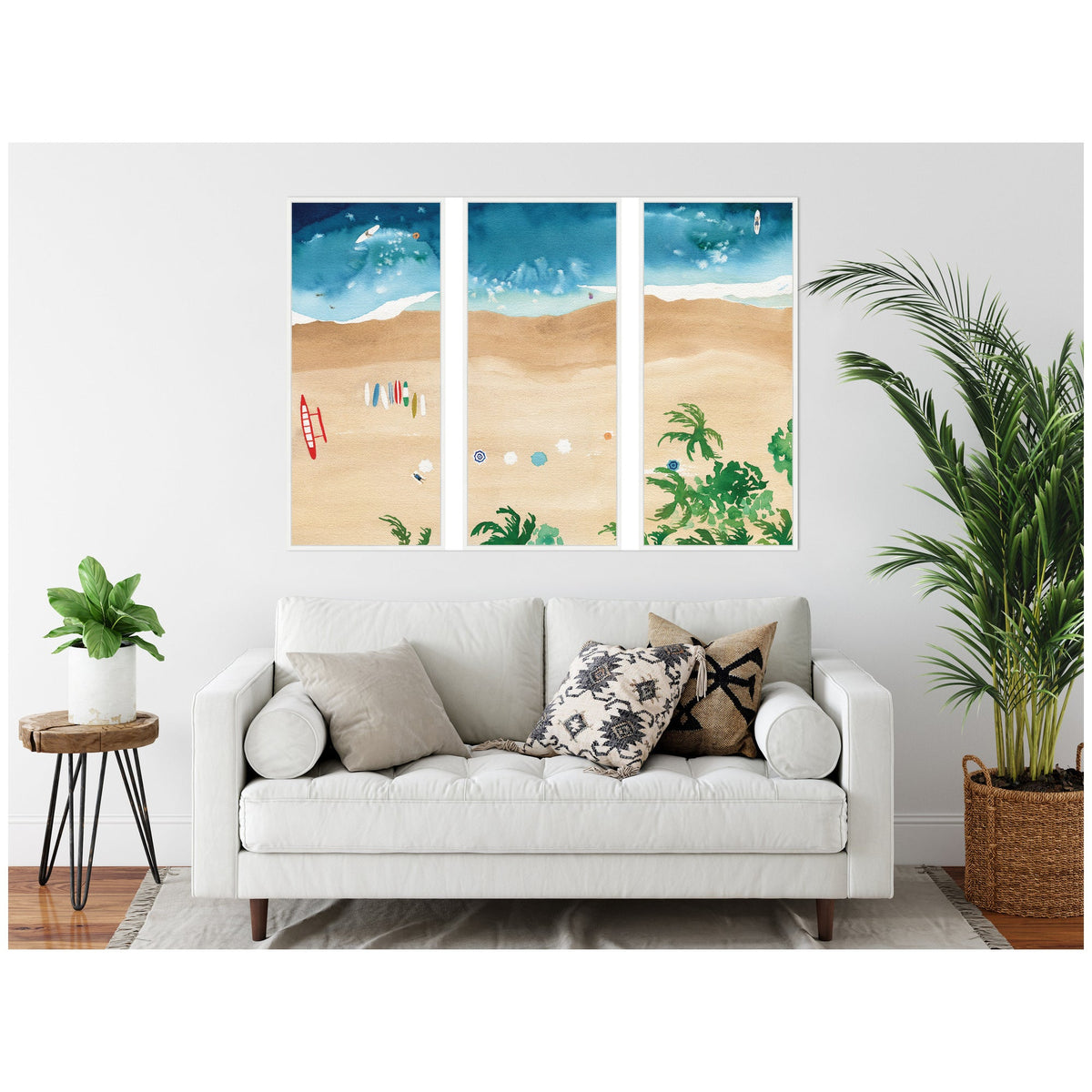 A Day of Play Vibrant 3 Piece Framed Canvas Wall Art Set by Janet Meinke Lau