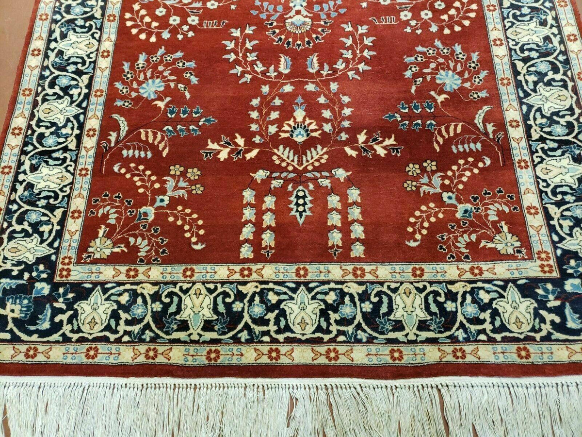 4' X 6' Vintage Handmade Pakistani Rug Highly Detailed Red - Jewel Rugs, view 5