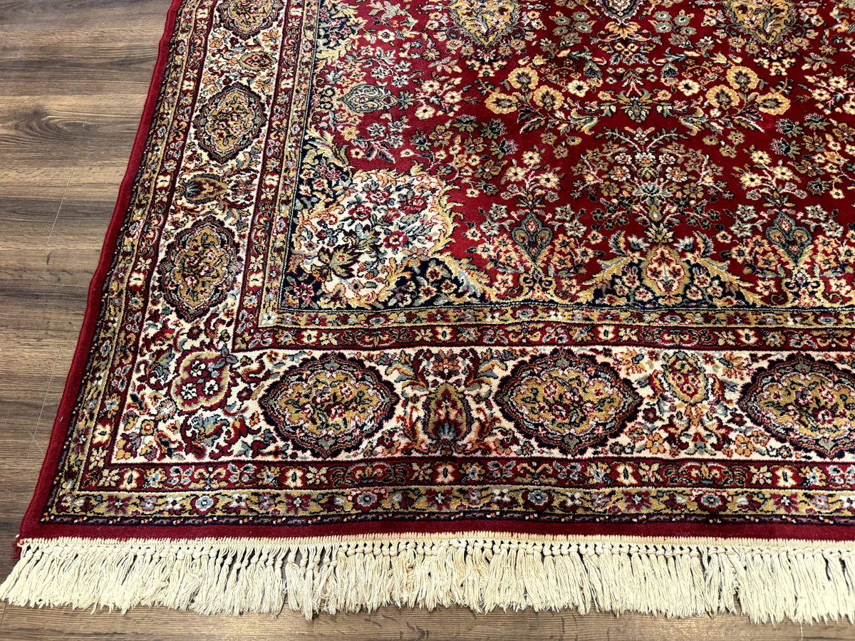 Persian Wool Rug 7x10, Couristan Carpet, Belgium Power Loomed Rug, Red, Floral, Traditional - Jewel Rugs, view 8