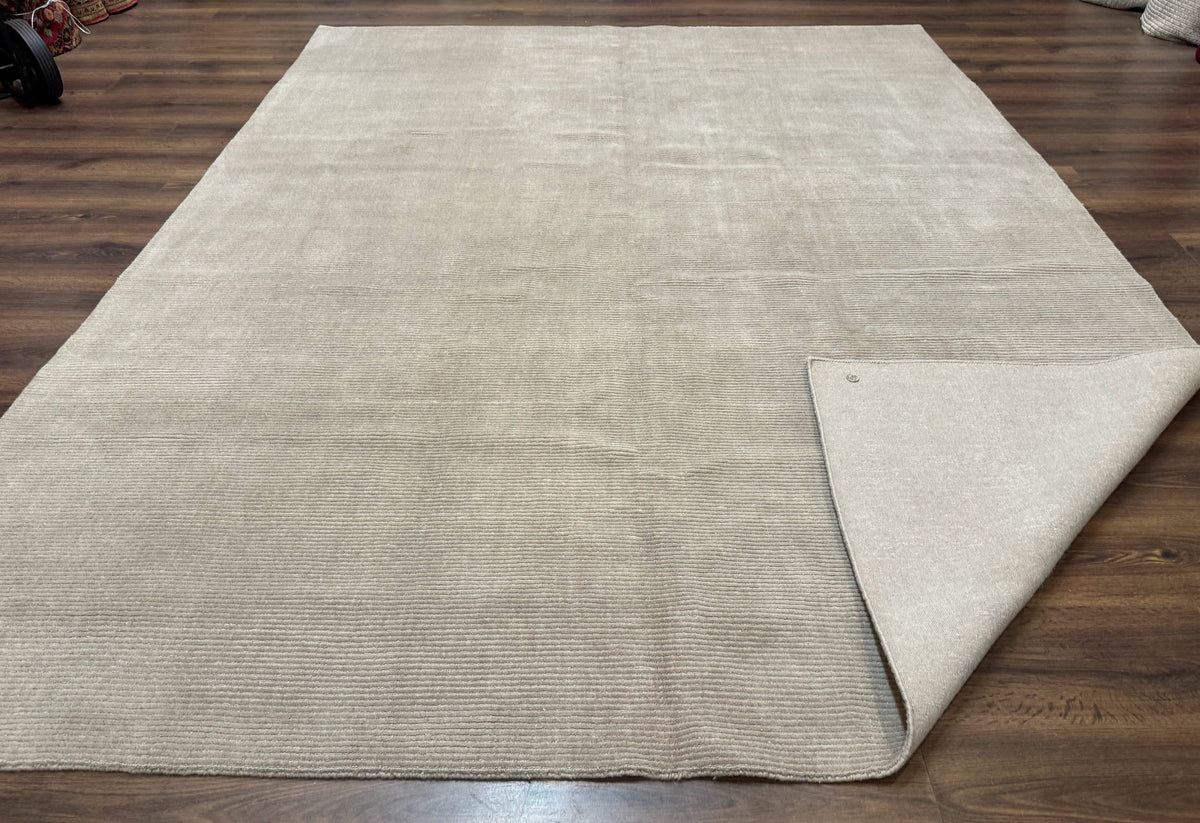 Tibetan Rug 8x10 Taupe Handmade Wool Modern Contemporary Carpet - Jewel Rugs, view 12