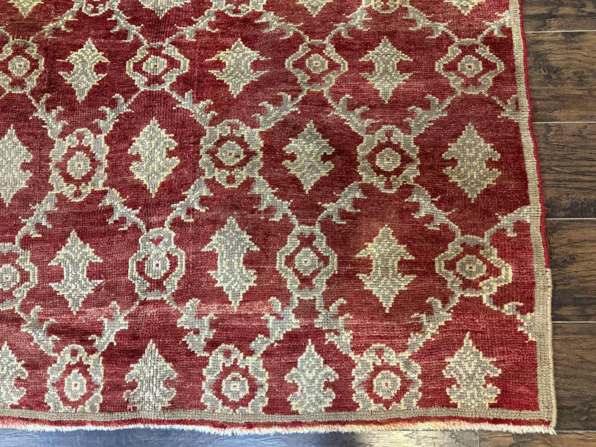 Modern Turkish Oushak Rug 5x8, Brick Red - Jewel Rugs, view 10