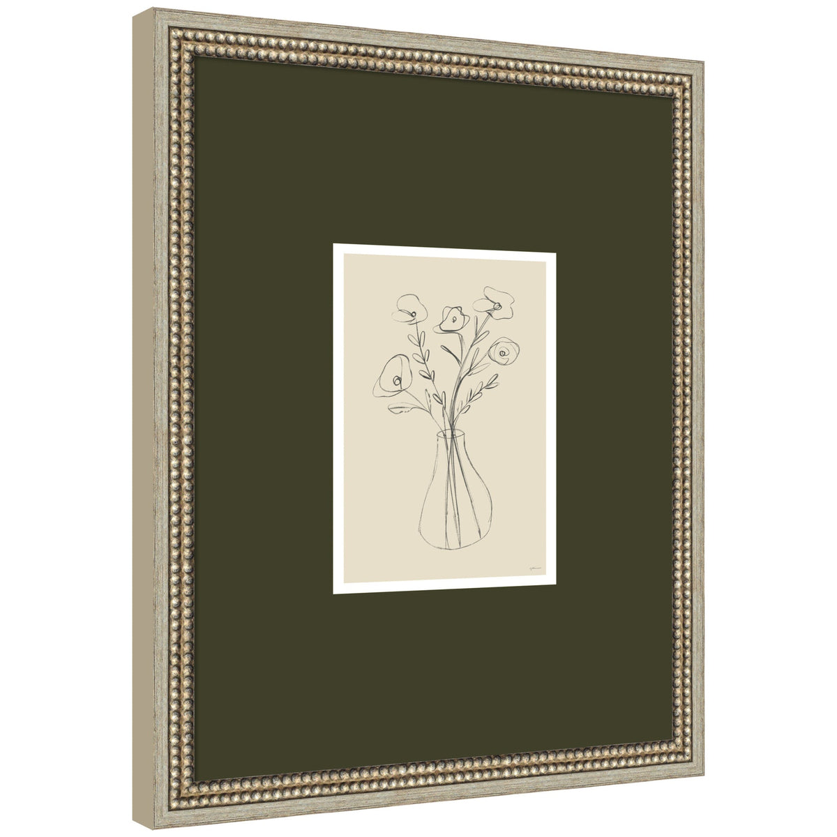 Floral Vase by Gabrielly Guedes Framed Wall Art Print