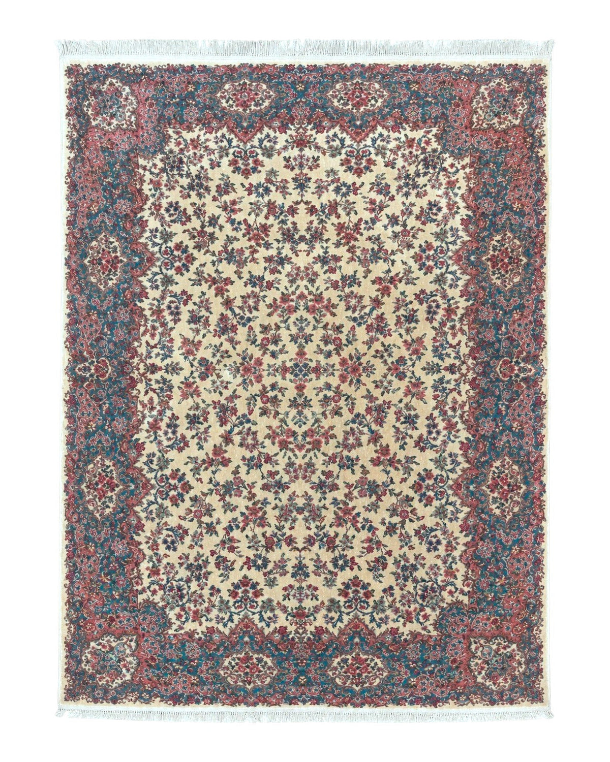 Karastan Rug 8.8 x 12 Ivory Kirman #788, Original 700 Series, Wool Karastan Carpet, Karastan Area Rug, Vintage Karastan, Living Room Rug - Jewel Rugs